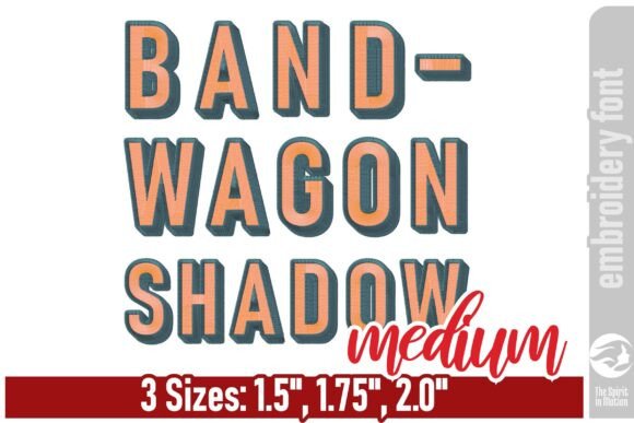 Bandwagon Shadow Embroidery Font - M Review