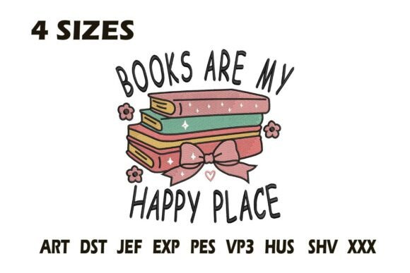Books Are My Happy Place Embroidery Review
