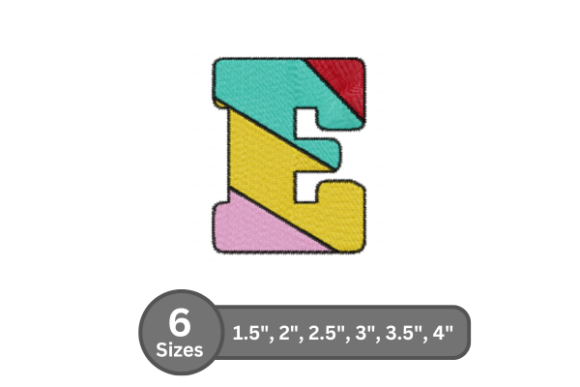 Candy Stripe Alphabet - E Embroidery Review