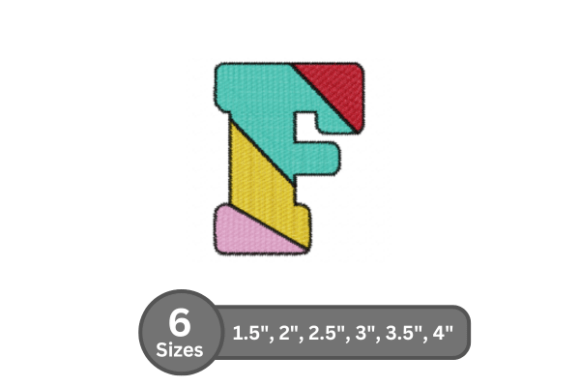 Candy Stripe Alphabet - F Embroidery Design Review