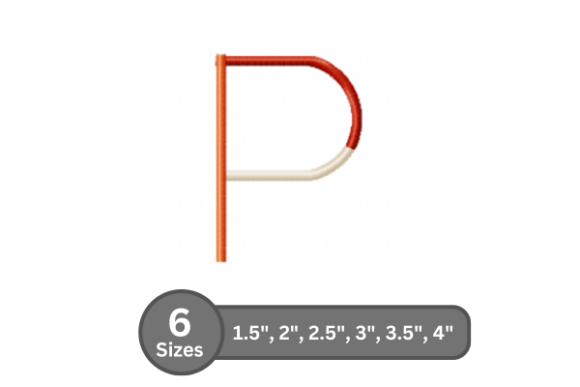 Color Bar Alphabet -P Embroidery Design Review