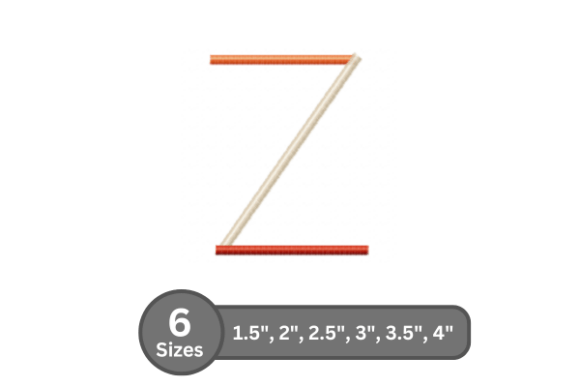 Color Bar Alphabet -Z Embroidery Design Review