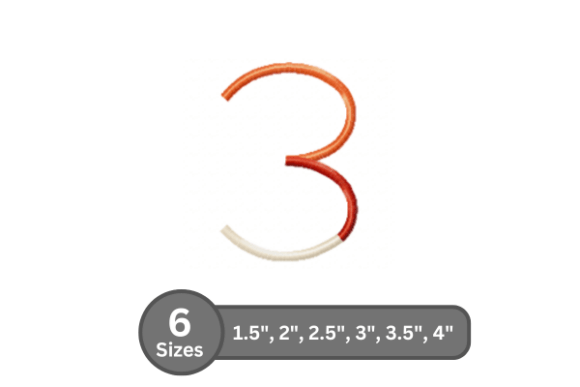Color Bar Number -3 Embroidery Font Review