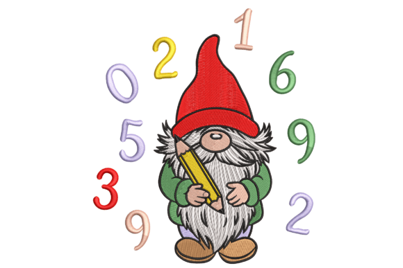 Cute Gnome with Pencil Embroidery Review