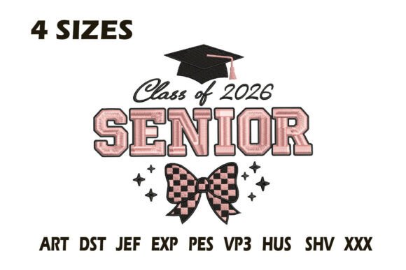 Senior Class of 2026 Checkered Bow