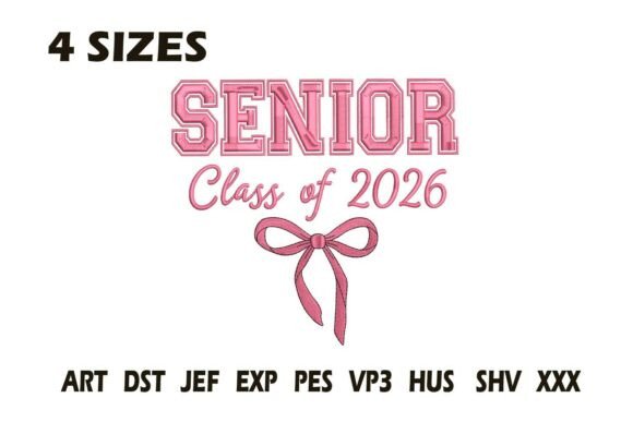 Senior Class of 2026 Pink Bow Embroidery