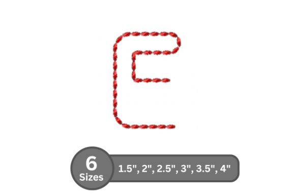 Soft Cord Alphabet -E Embroidery Design Review