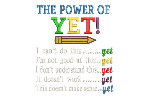 The Power of Yet Design: Growth Mindset Embroidery Review