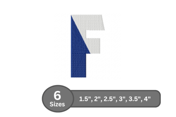 Twin Fill Alphabet - F Embroidery Design Review